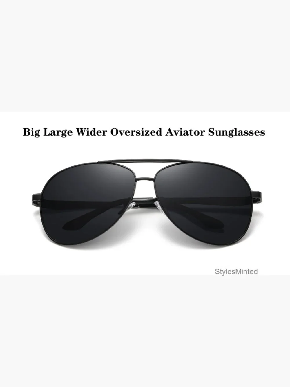 Extra Large Polarized Aviator Sunglasses for Big Heads Men Pilot Glasses